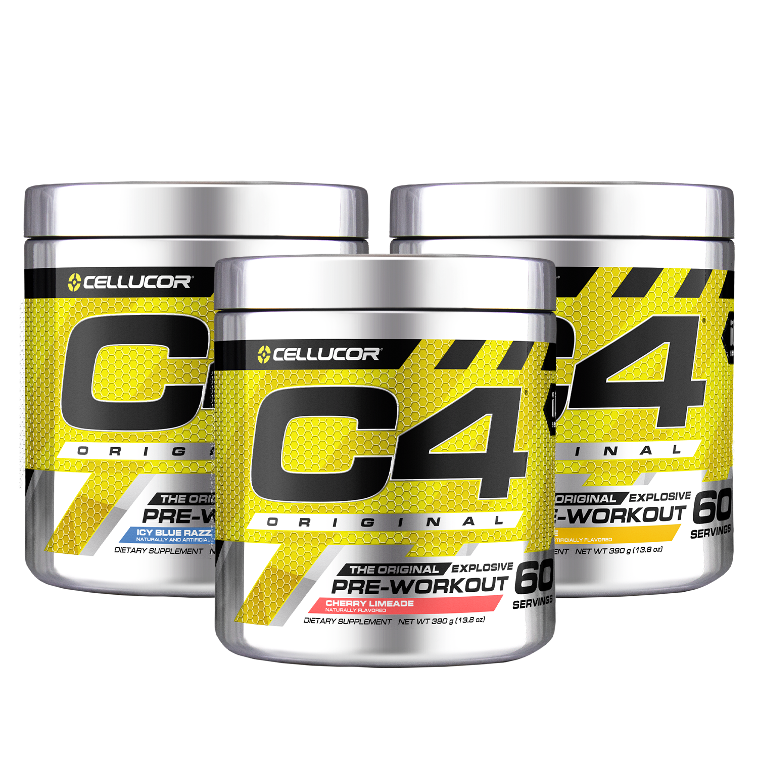 Cellucor C4 Original Pre Workout Powder - 60 Servings, Energy & Endurance Booster for Gym, Running & Fitness Training