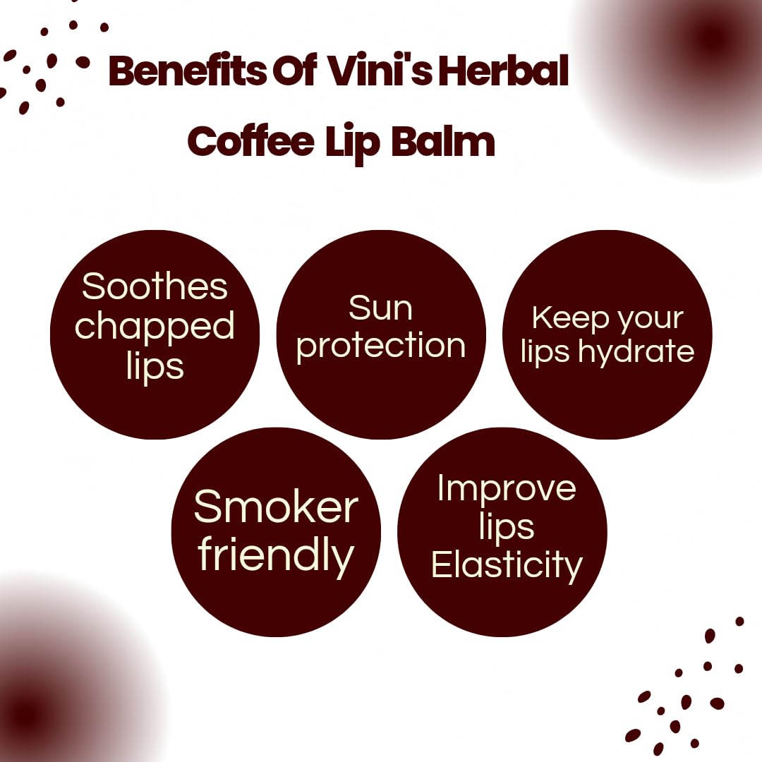 Organic Coffee Lip Balm for Dry & Chapped Lips - Hydrating Lip Moisturizer with Cocoa Butter & Almond Oil - Natural Nourishment for Men & Women - Perfect for Winter Care, Daily Hydration & On-The-Go Use (8g)