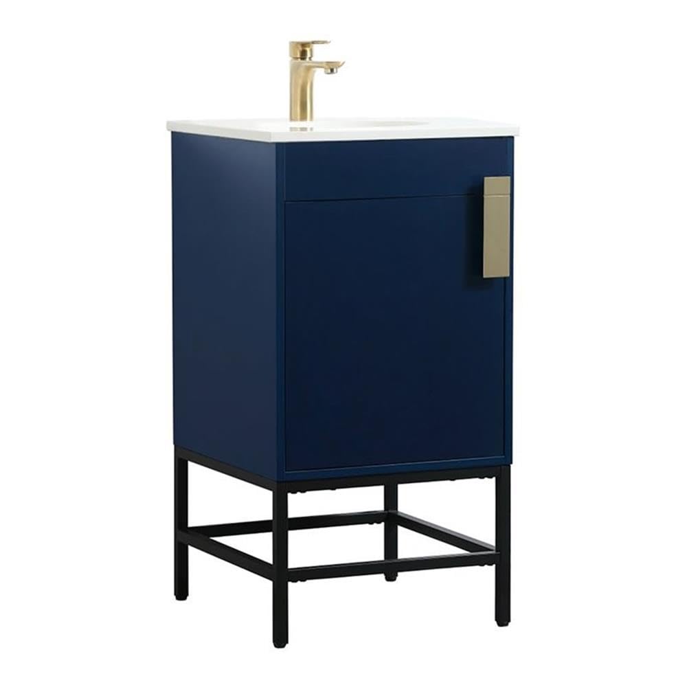 Modern 32-Inch Single Bathroom Vanity with Under Sink Storage - Elegant Black Bathroom Organizer Cabinet for Small Space & Apartment Decor