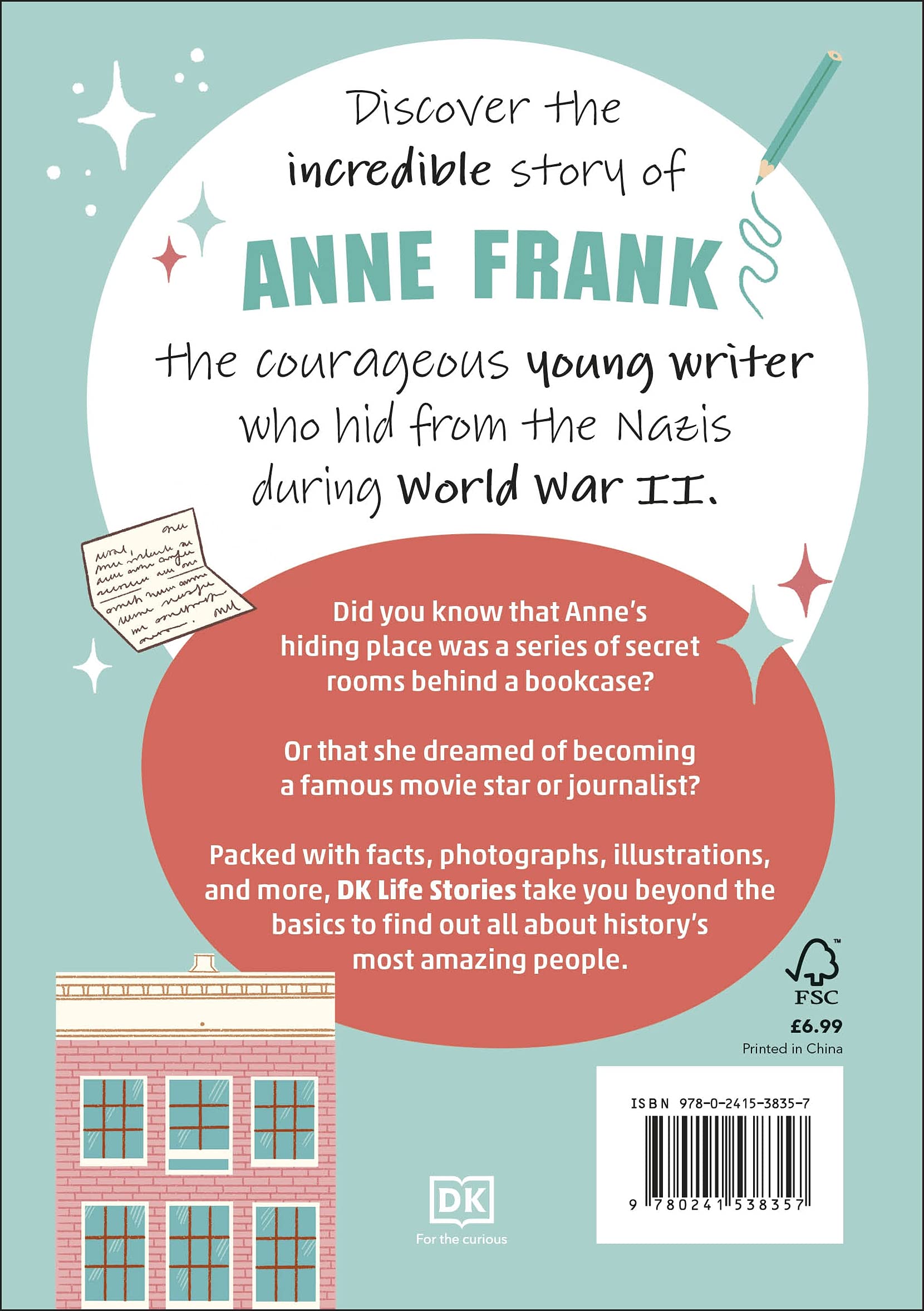 DK Life Stories Anne Frank - Inspiring Biography for Kids & Teens | Learn About WWII History & Courage | Perfect for School Projects & Home Reading