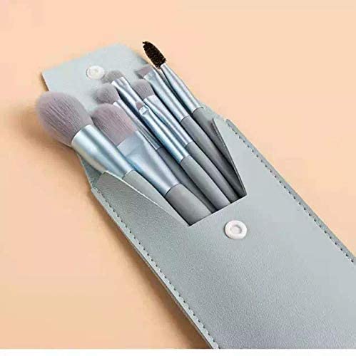 Fozzby 8-Piece Mini Makeup Brush Set - Premium Synthetic Foundation, Powder, Concealer, Eyeshadow, Eyebrow & Lip Brushes - Multicolor - Perfect for Travel, Professional Makeup & Everyday Beauty Routine
