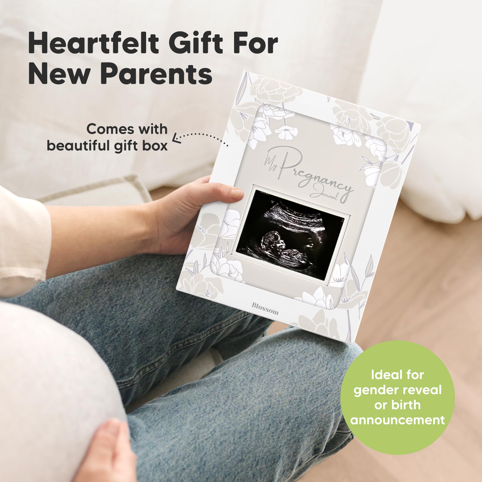 Pregnancy Journal & Memory Book - 80 Page Hardcover Baby Book for Expecting Moms | First Time Mom Gift Idea | Pregnancy Announcement & Baby Album | Perfect Baby Shower Gift for New Mothers | Track Pregnancy Milestones & Create Lasting Memories (Clay Cover)