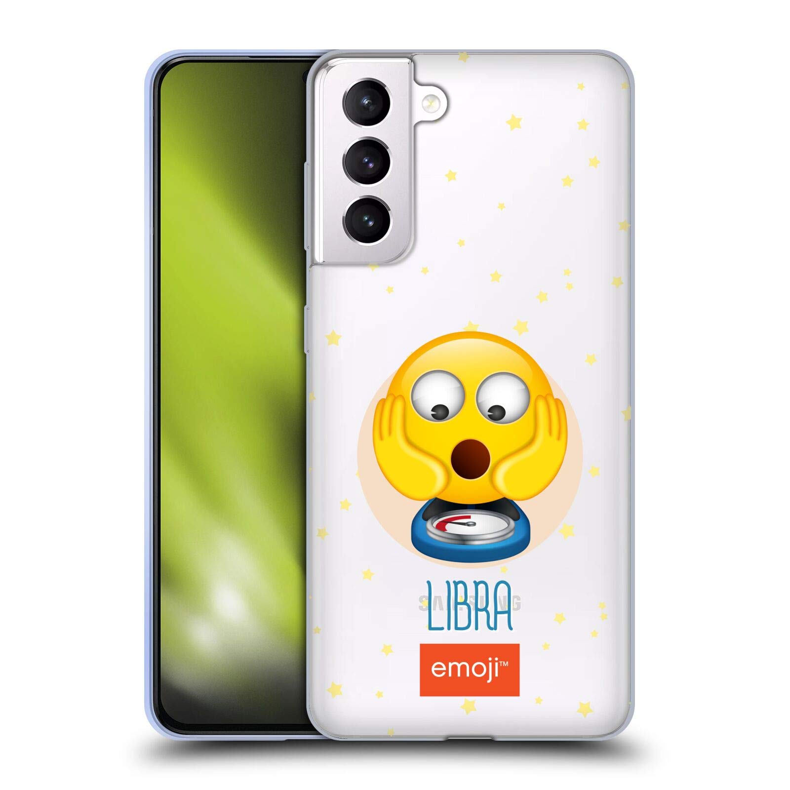 Head Case Designs Officially Licensed Emoji® Libra Zodiac Signs Soft Gel Case for Samsung Galaxy S21+ 5G - Durable Protection & Stylish Design for Everyday Use