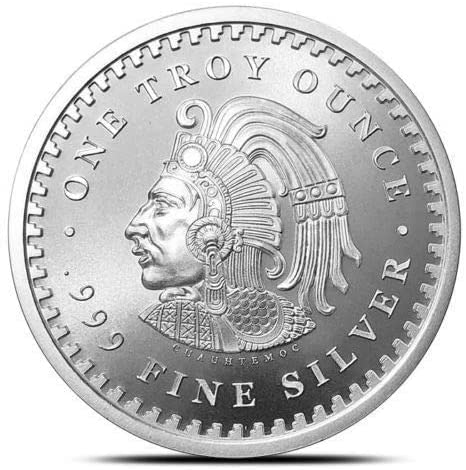 1 oz .999 Fine Silver Aztec Calendar Coin - Eagle Warrior Emperor of Tenochtitlan | Collectible Silver Bullion for Investors & History Enthusiasts | Perfect for Gift Giving & Coin Collections