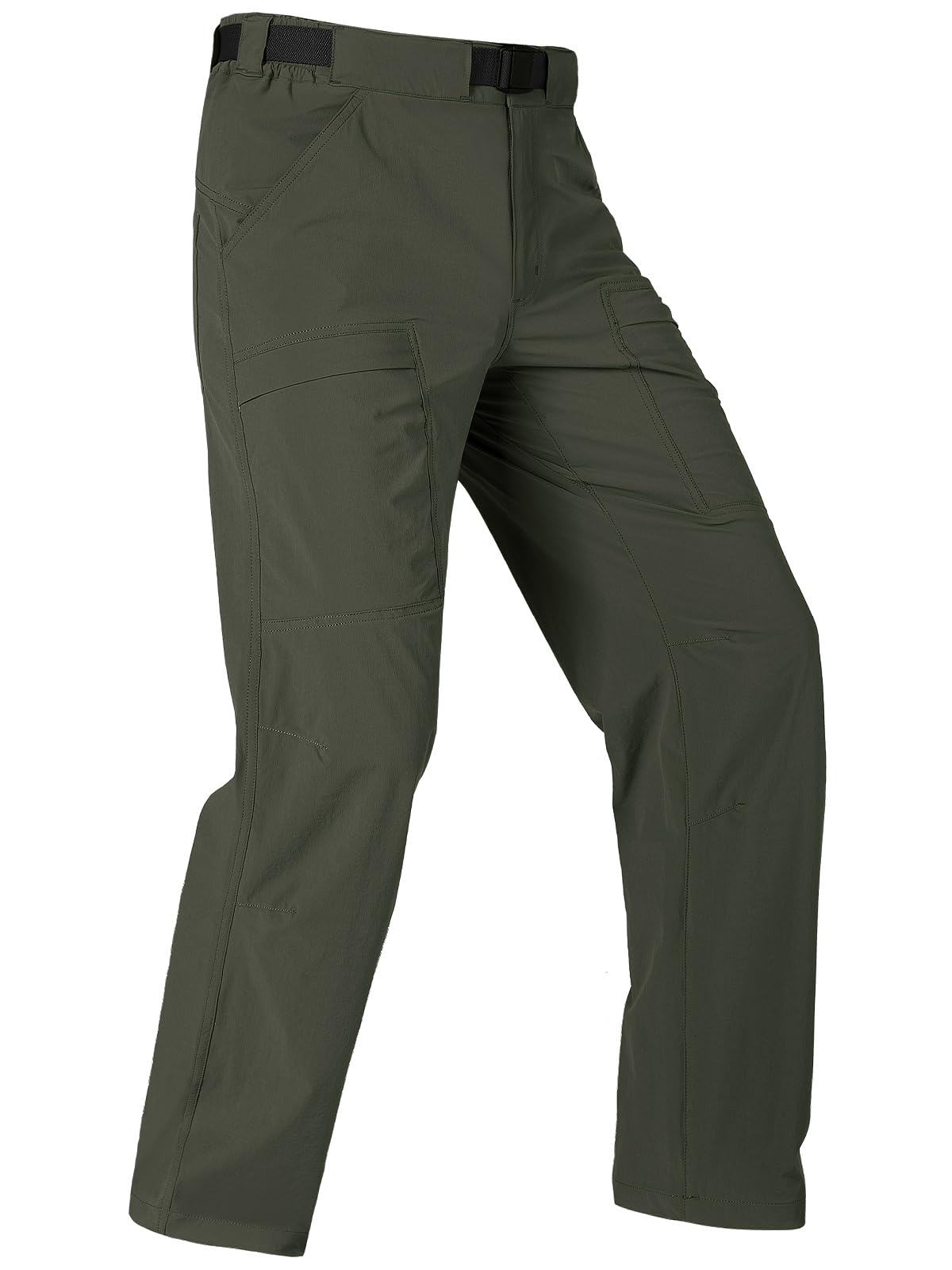 FREE SOLDIER Men's Outdoor Cargo Hiking Pants with Belt - Lightweight Waterproof Quick Dry Tactical Pants - Nylon Spandex Stretchable - Perfect for Camping, Hiking & Outdoor Adventures