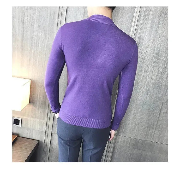 Men's Striped Pattern Sweater - Soft & Comfortable Pullover for Casual Wear, Office & Fall Outfits