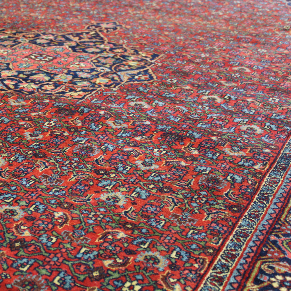 Handwoven Antique Bijar Traditional Persian Rug - Vintage Oriental Carpet for Living Room, Bedroom & Home Decor