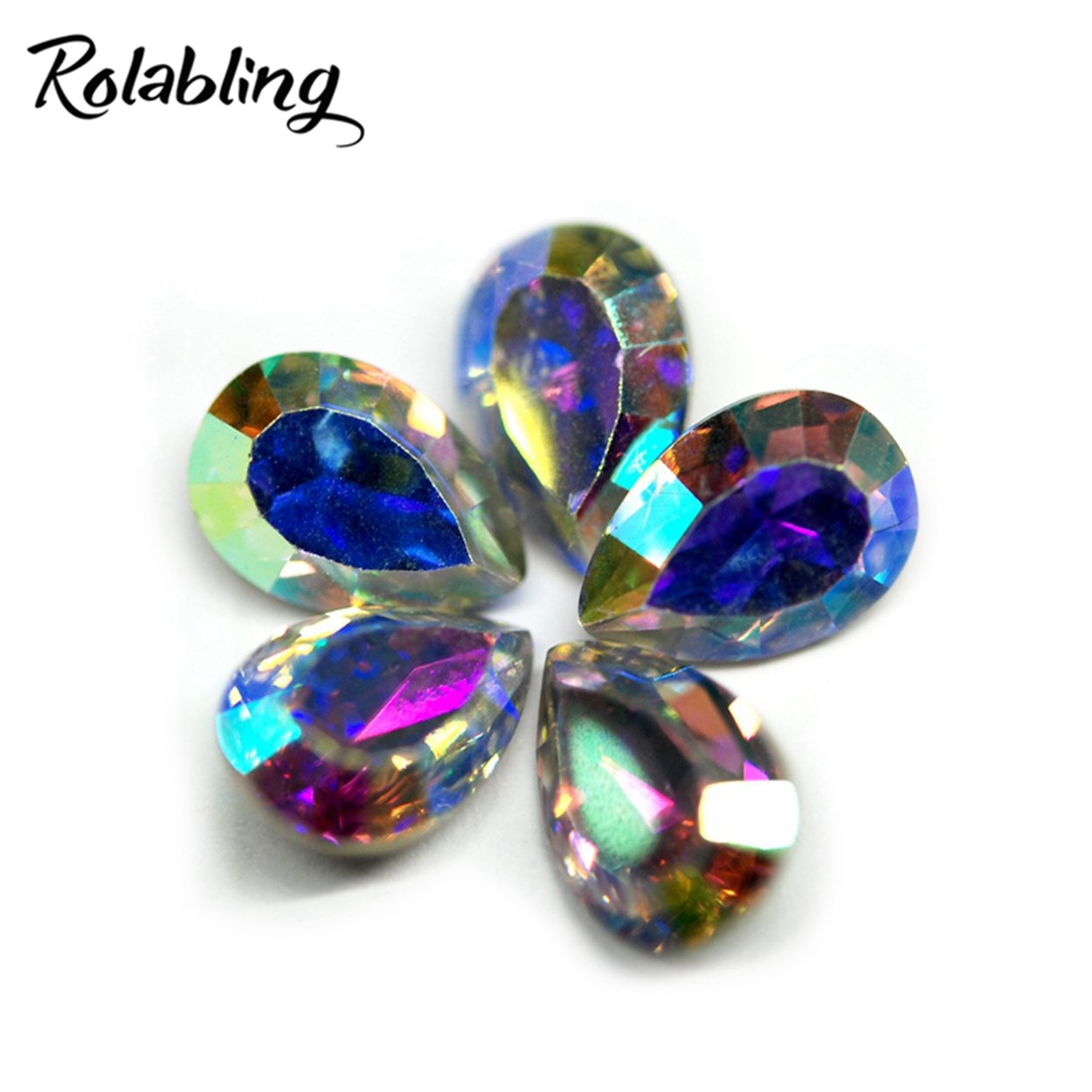7 Styles Rhinestone Nail Art Decorations - Crystal Glitter Tips for Party & Wedding