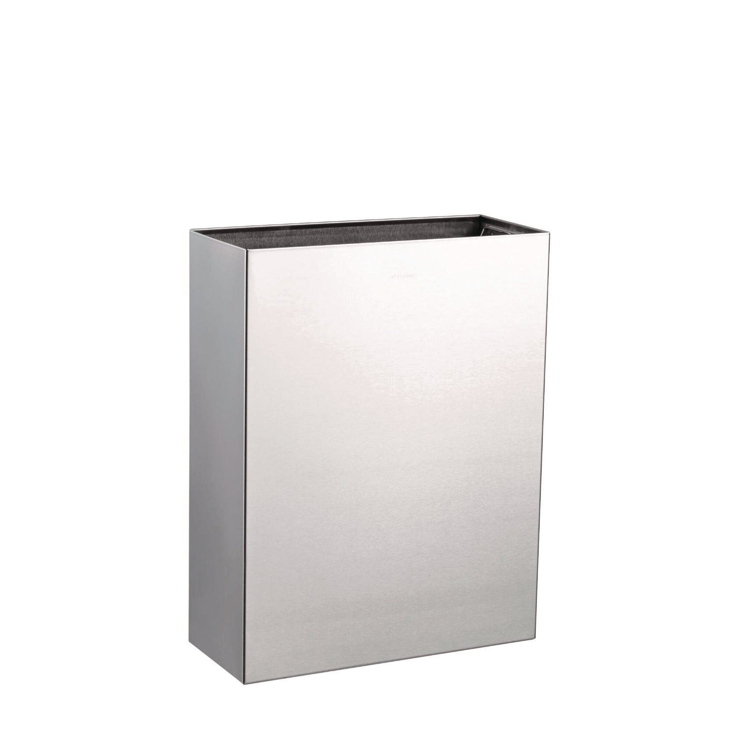 Alpine Industries 6.4 Gallon Stainless Steel Surface Mounted Trash Can - Brushed Finish for Office, Kitchen & Commercial Use | Durable Waste Receptacle for Indoor/Outdoor Spaces