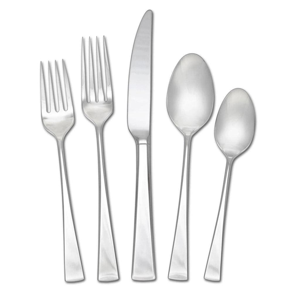 Lucia 20-Piece Stainless Steel Flatware Set - Service for 4 - Elegant Silverware for Dining, Kitchen & Entertaining - Perfect for Dinner Parties, Weddings & Everyday Use