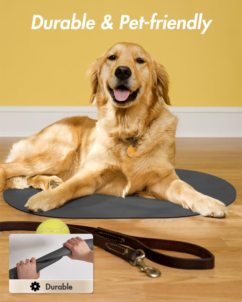 Absorbent Dog Food Mat - Quick Dry Pet Feeding Mat for Food & Water Bowls, No Stains Dog Bowl Mat - Perfect for Messy Eaters & Drinkers - Ideal for Kitchen, Crate, or Outdoor Use