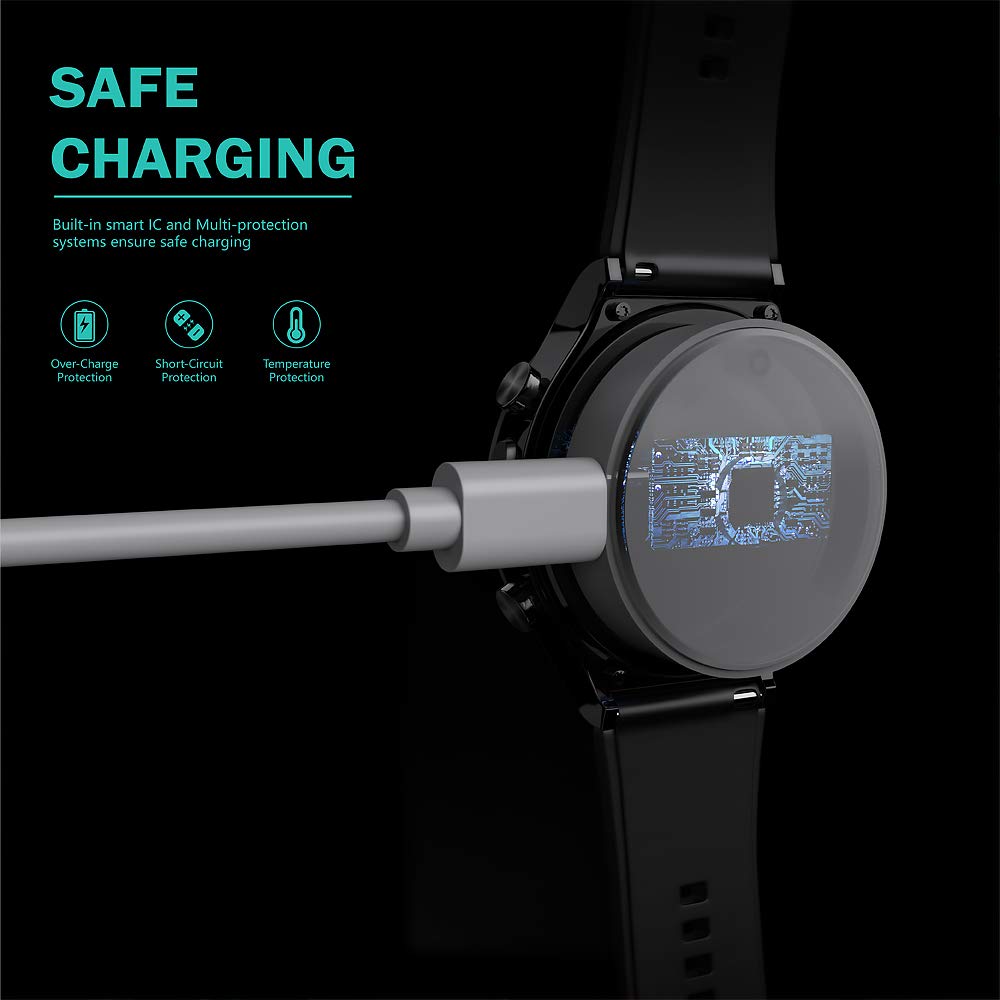 TUSITA Magnetic Charger for HUAWEI Smartwatch - 1M/3.3ft Fast Charging Cable - Compatible with HUAWEI Watch GT 2/GT 3/GT 4 - Perfect for Home, Office & Travel Charging