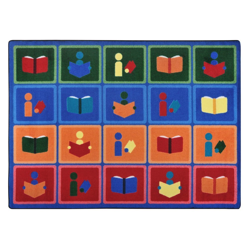 Joy Carpets Library Blocks Area Rug 7'8