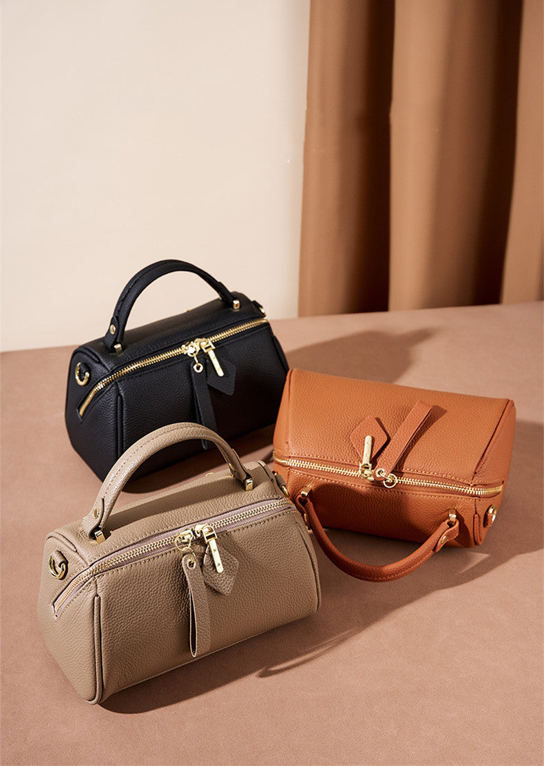 Minimalist Small Boston Bag - Stylish & Compact Crossbody Shoulder Bag for Women & Men | Perfect for Travel, Work & Everyday Use