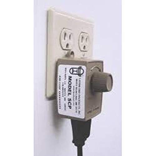 Tjernlund SCP Plug-in Fan Speed Controller - Adjustable Brown Fan Regulator for Home, Office & Workshop Ventilation