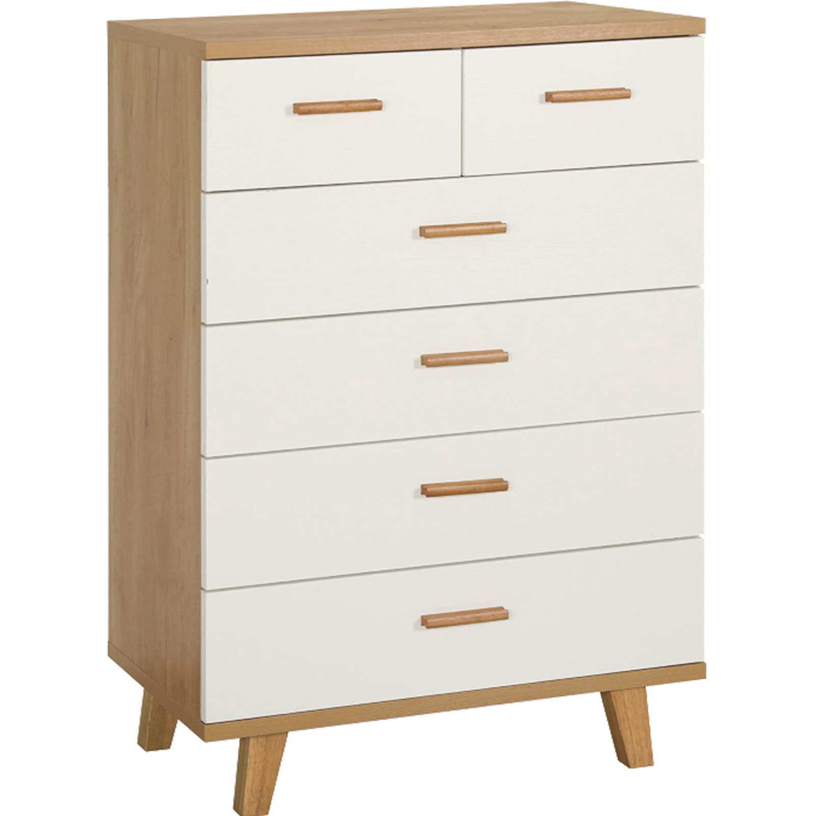 6 Drawer White Wooden Dresser - Bedroom, Nursery, Living Room & Hallway Storage Organizer - Perfect for Clothes, Toys & Home Decor Organization