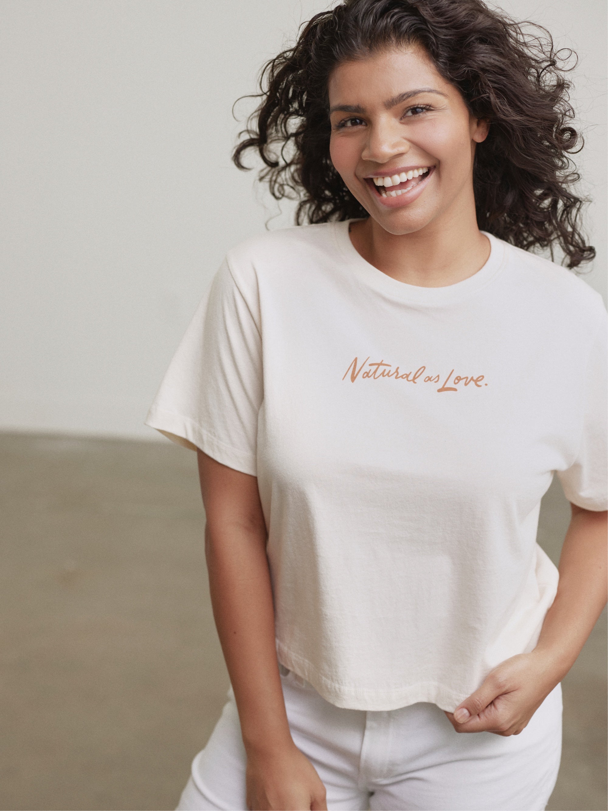 Natural As Love Organic Cotton T-Shirt for Women | Eco-Friendly Casual Tee for Everyday Wear & Sustainable Fashion