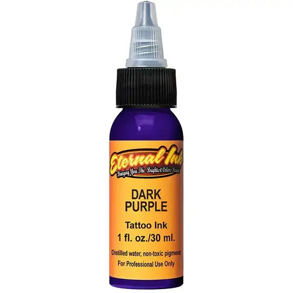 Dark Purple Eternal Ink - Premium Long-Lasting Tattoo Ink for Professional Artists & Tattoo Enthusiasts | Ideal for Tattooing, Body Art & Permanent Makeup