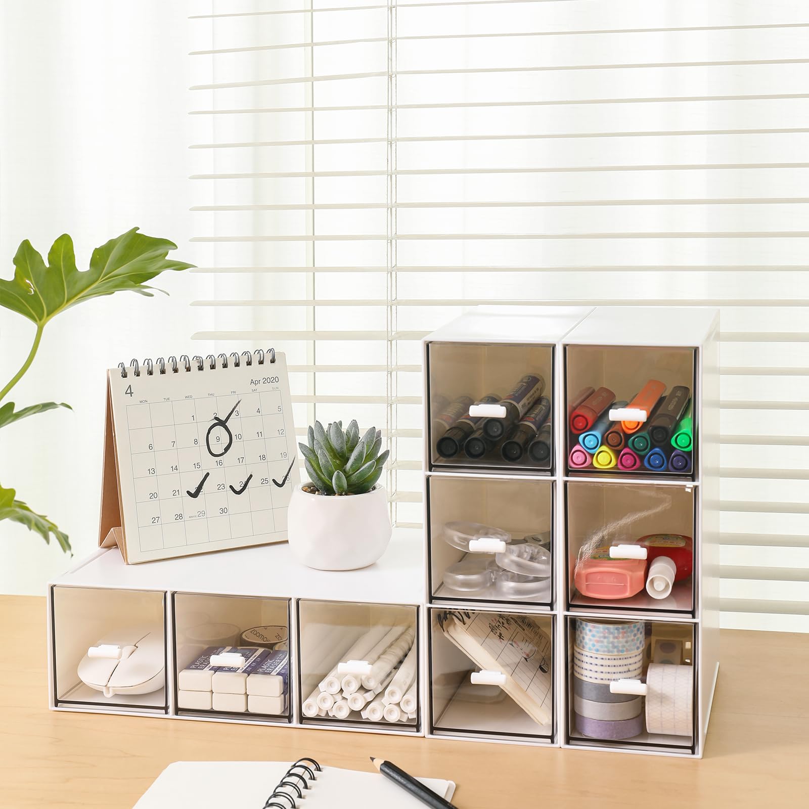White 3-Drawer Plastic Organizer for Makeup, Jewelry & Bathroom Storage - Perfect for Nail Polish, Lipstick, Brushes & Skincare - Ideal for Vanity, Dresser & Closet Organization