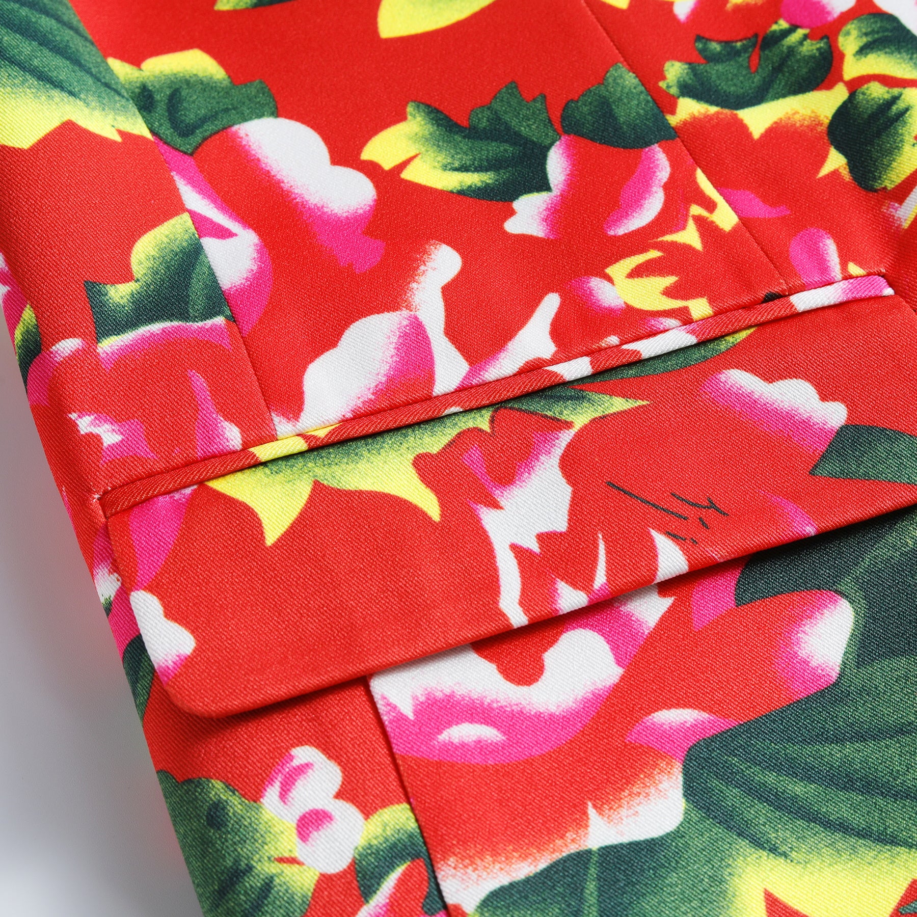 2 Piece Men's Red Bottom Big Flower Printed Suit Set - Stylish Matching Outfit for Casual Wear, Parties & Special Occasions