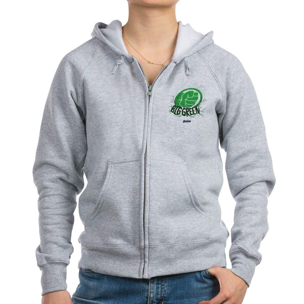Big Green Hulk Fist Women's Zip Hoodie - Marvel Superhero Graphic Pullover Sweatshirt for Casual Wear & Cosplay