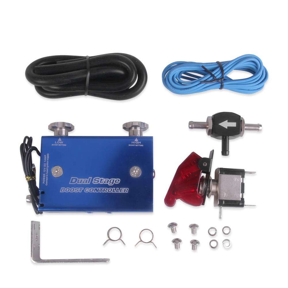 Dual Stage Electronic Turbo Boost Controller Kit - High Performance Turbocharger PSI Regulator for Car Racing & Engine Tuning | Perfect for Drag Racing, Track Days & Performance Upgrades