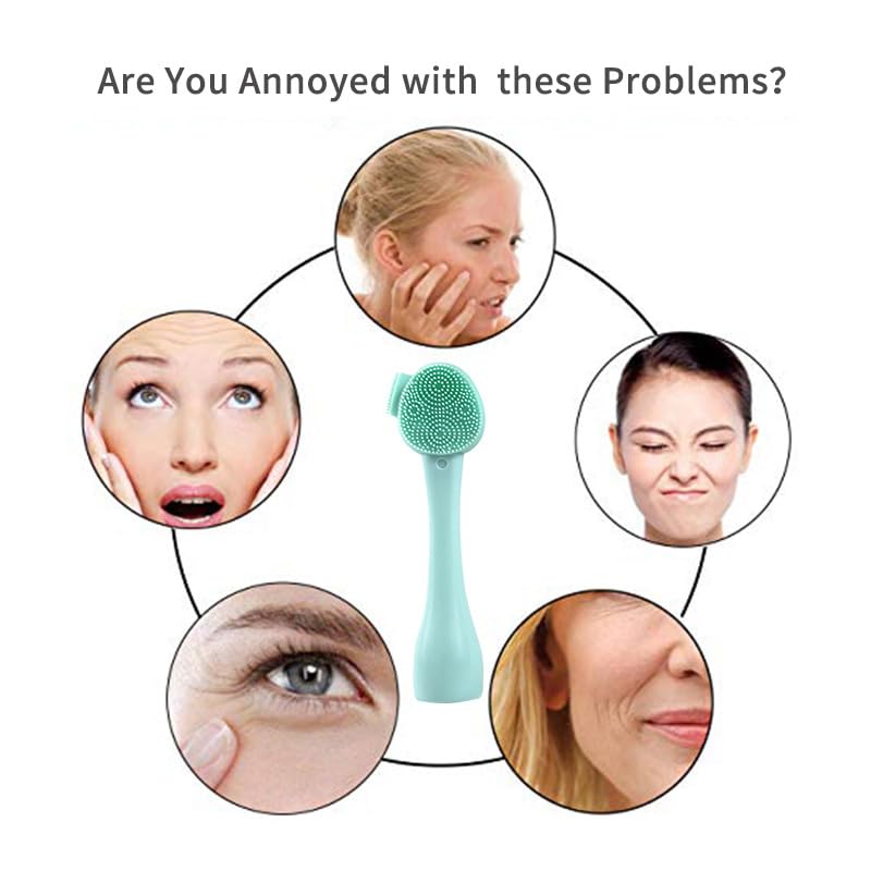 1PC Silicone Face Cleansing Brush - Mini Handheld Deep Pore Cleaner, Lip Brush & Makeup Remover Tool for Gentle Facial Massage & Exfoliation | Perfect for Daily Skincare Routine & Travel Beauty Essentials