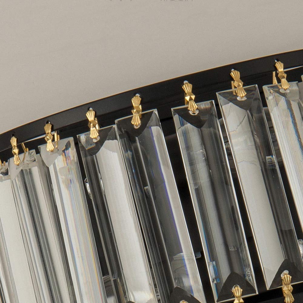 Modern Crystal Wall Sconce - Luxury Glass Wall Lamp with E14 Socket, Minimalist Metal Wall Light for Bedroom, Living Room, TV Backlight & Staircase Lighting - Elegant Home Decor & Ambient Lighting Solution