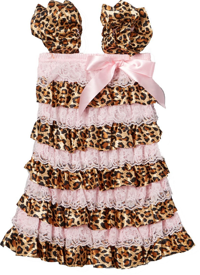 Girl's Pink Cheetah Print Pettidress - Cute & Trendy Party Dress for Kids, Birthday, Photo Shoots & Special Occasions