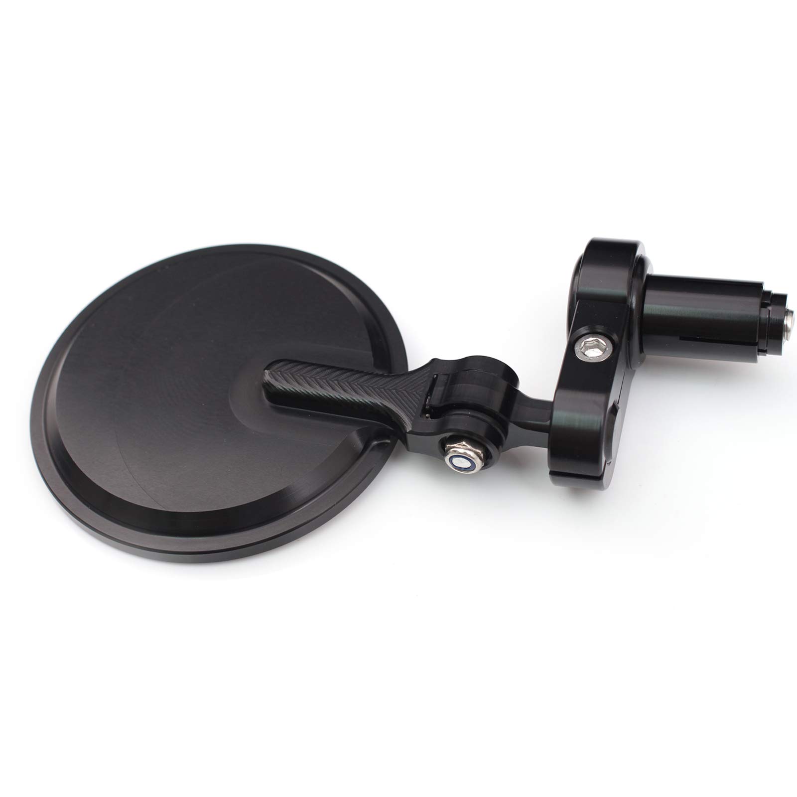 KETABAO CNC Black Folding Motorcycle Handlebar End Mirrors - 7/8
