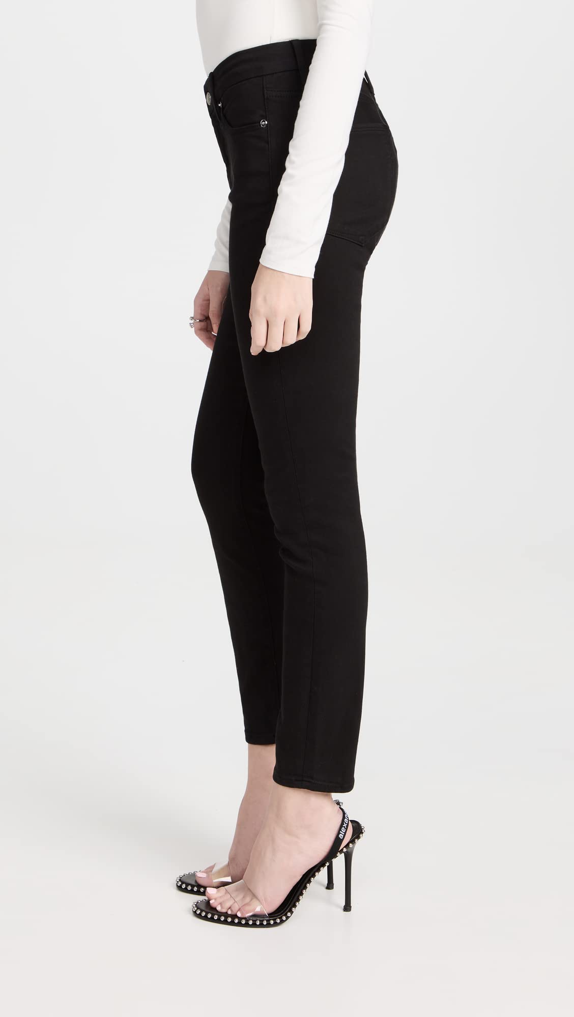 Good American Women's Good Legs Crop Jeans - High Waist Slimming Denim for Casual & Night Out | Perfect for Dates, Parties & Everyday Wear