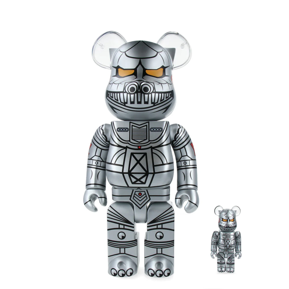 400% + 100% Bearbrick Mechagodzilla (1974) Collectible Figure - Limited Edition Vinyl Art Toy for Anime Fans & Godzilla Collectors - Perfect for Display, Gift Giving, and Pop Culture Decor