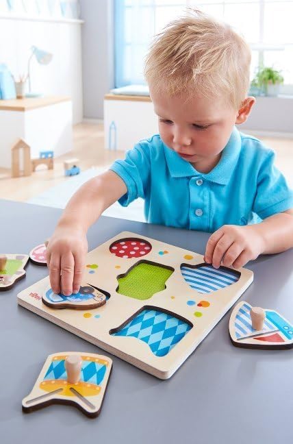 HABA Wooden Puzzle Toys for Kids - Educational Learning Games for Toddlers - Perfect for Preschool, Home & Travel Activities