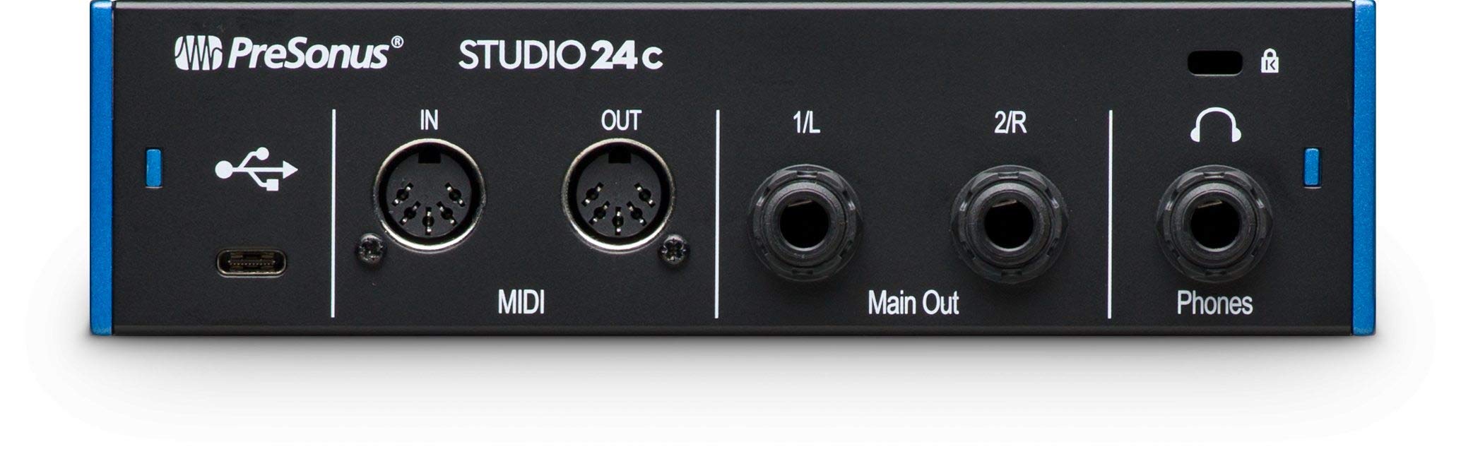 Presonus STUDIO 24C 2x2 USB-C Audio Interface with MIDI - Professional Recording Studio Equipment for Mic & Headphones | Perfect for Home Studios, Podcasting & Music Production