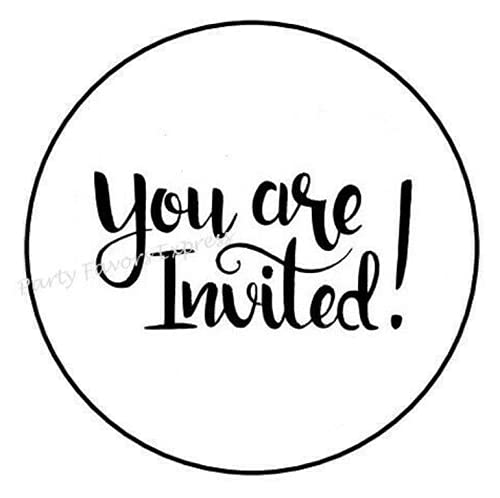 1.5 Inch You're Invited Stickers - Wedding Invitation Stickers, Happy Birthday Stickers, Envelope Seals Labels - 180 Pcs for Party Decorations, Gift Wrapping, Scrapbooking & DIY Crafts