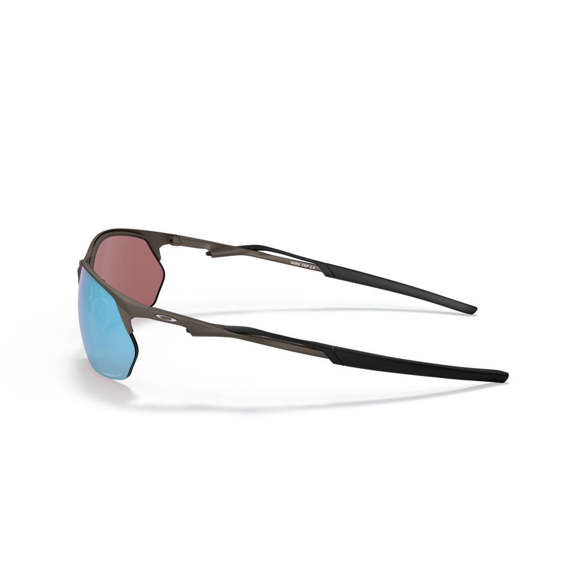 Oakley Wire Tap 2.0 Polarized Sunglasses - Satin Lead Frame with Prizm Deep Water Lenses - Model 0OO4145 414506 - Perfect for Outdoor Sports & Driving