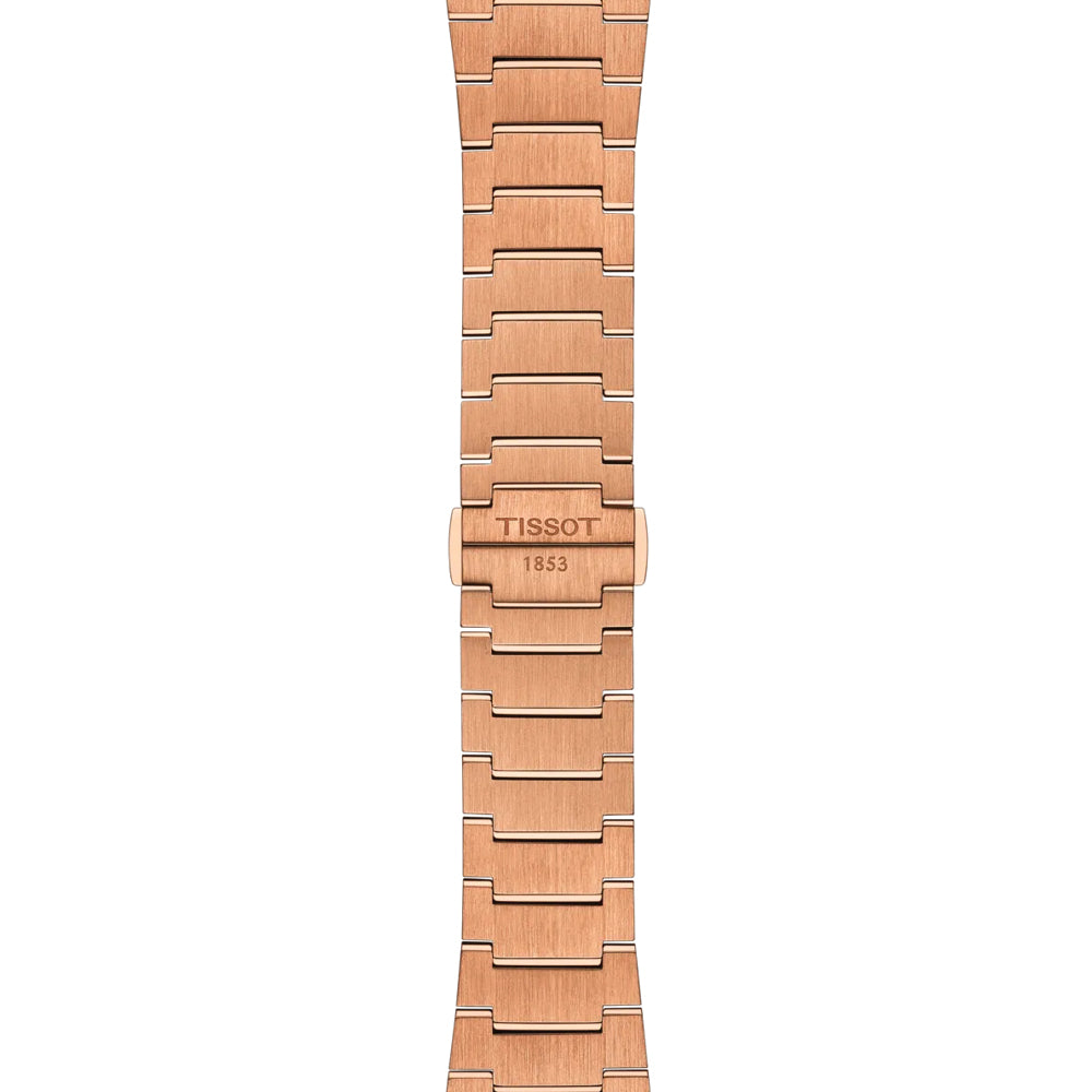 Tissot PRX Powermatic 80 Automatic Watch - 40mm Rose Gold Case, Blue Dial, Stainless Steel Bracelet | Luxury Swiss Timepiece for Men, Business & Casual Wear