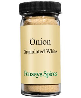 Premium White Onion Powder by Penzeys Spices - 2.4 oz (68g) Glass Jar - All-Natural Seasoning for Soups, Sauces & BBQ Rubs - Pack of 1