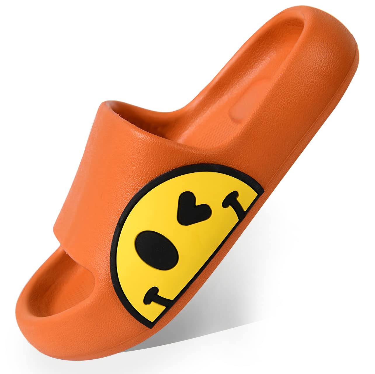 Comfortable Smiley Face Slippers - Anti-Slip EVA Sandals for Women, Men & Kids - Soft Pillow Slides for Beach, Shower & Indoor Use