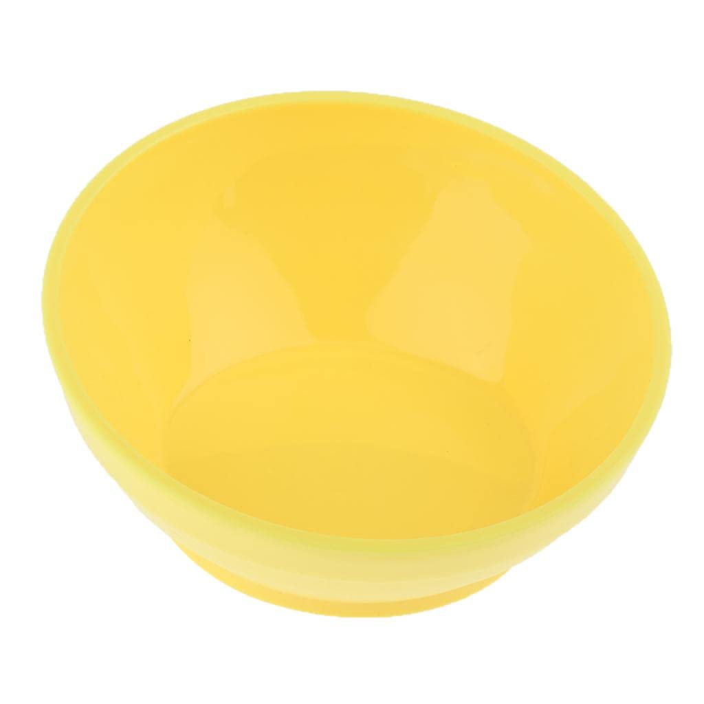 MERISHOPP Non-Slip Pet Bowl for Cats & Dogs - Durable Food and Water Dish with Anti-Skid Base - Perfect for Home, Travel, and Outdoor Use (Yellow)