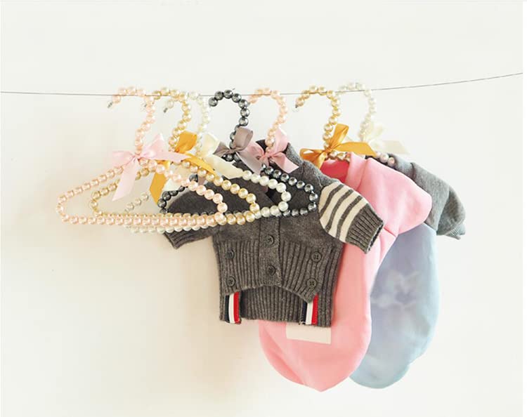 Pink Bowknot Faux Pearl Clothes Hangers for Kids, Women & Baby - 3 Pack | Durable Hooks for Wardrobe, Closet & Nursery Organization | Perfect for Hanging Dresses, Blouses & Baby Clothes