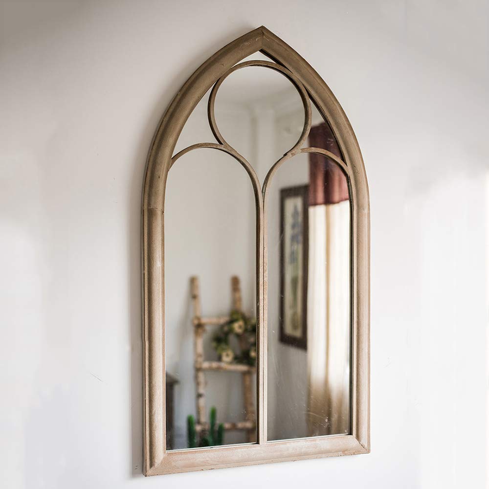 LDFZ Arched Wall Mirror - Vintage Art Deco Style Full-Length Mirror for Bedroom, Living Room & Entryway Decor | Elegant Home Wall-Mounted Mirror for Vanity & Dressing Area
