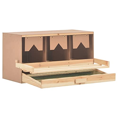 Premium Wooden Chicken Nesting Box with Removable Bottom - Comfortable Laying Nest for Hens - Durable Garden & Backyard Poultry Supplies for Egg Collection & Coop Organization