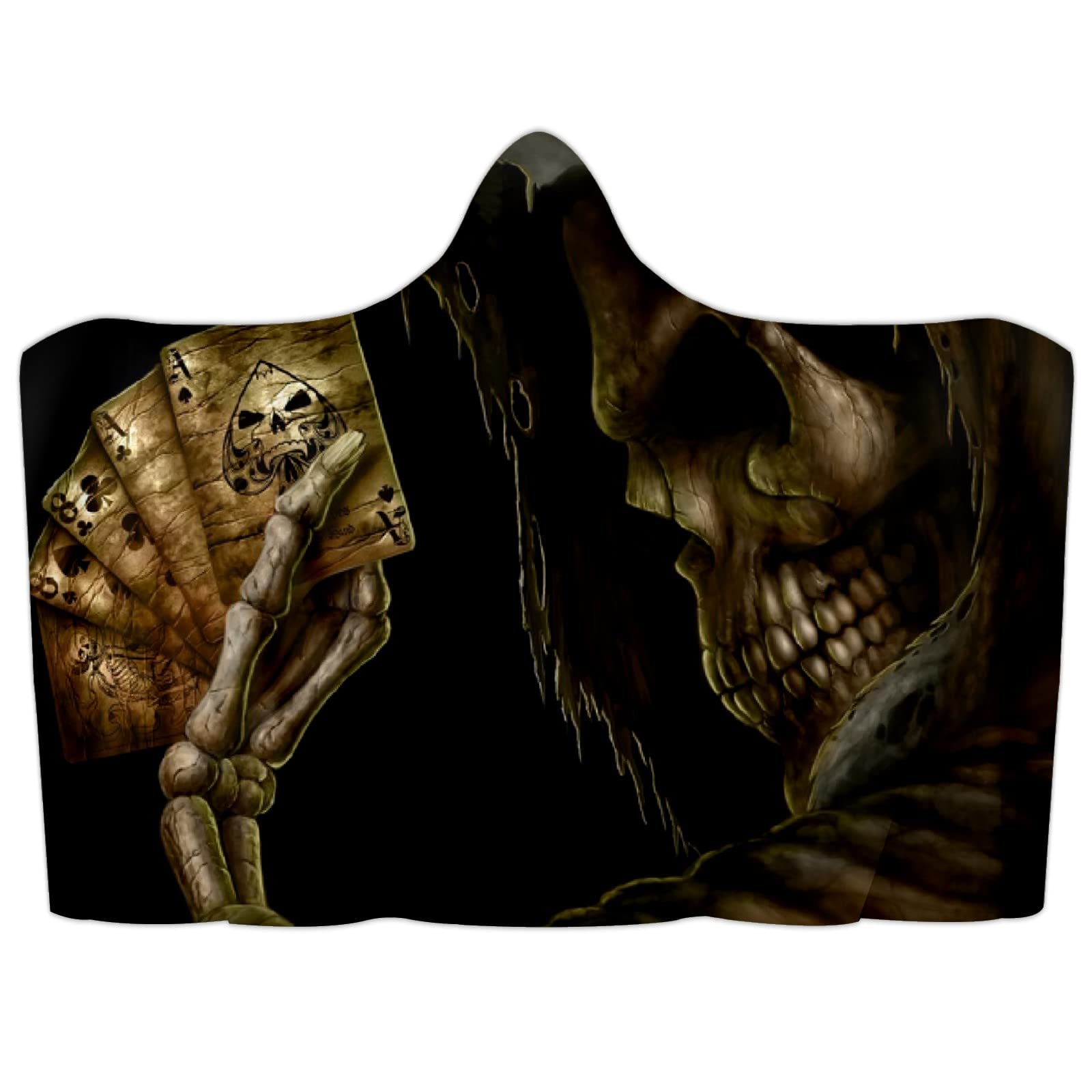 Skeleton Hooded Blanket for Kids - Soft & Cozy Halloween Blanket - Perfect for Costume Parties, Movie Nights & Sleepovers