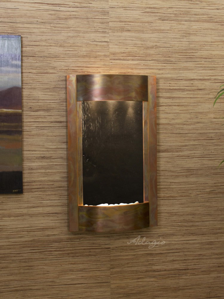 Adagio Serene Waters Rustic Copper Black Featherstone SWA1011 - Elegant Wall Art Decor for Living Room, Bedroom & Office