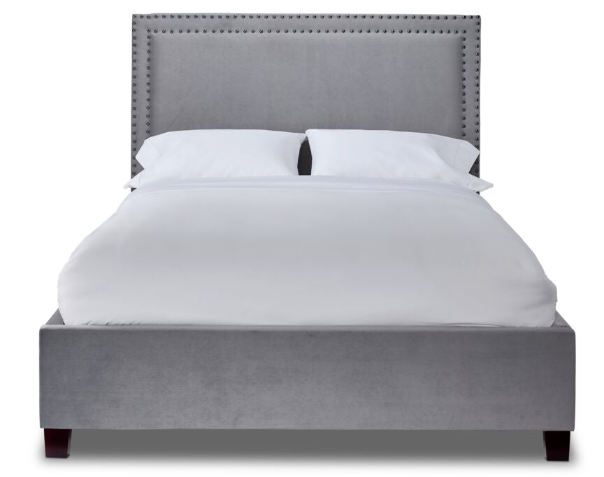 Chloe 3-Piece Queen Size Bed Set in Grey - Modern Bedroom Furniture for Cozy & Stylish Home Decor