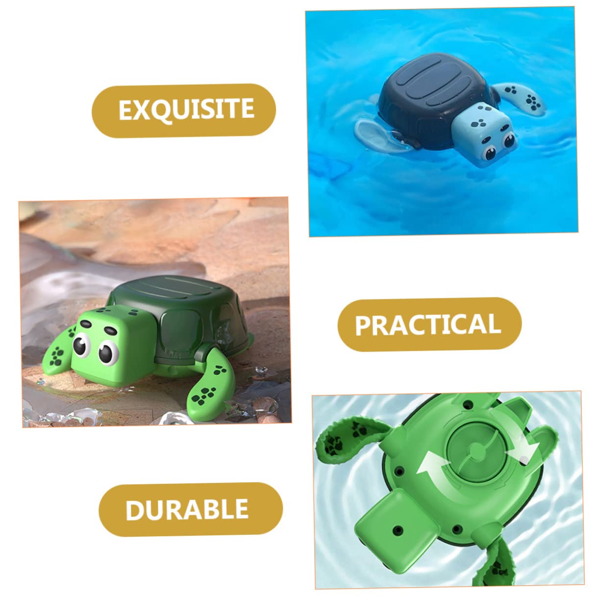 FELTECHELECTR 3-Pack Kids Water Play Toys for Boys & Girls - Fun Bath Tub Toys for Toddlers & Children - Durable Plastic Floating Toys for Pool, Beach & Bathtime Play