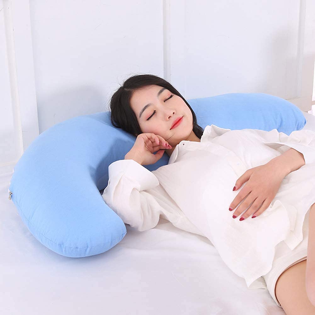 Best Pregnancy Pillow for Sleeping - Full Body Maternity Support for Back, Hips, Legs & Belly - Detachable & Washable Cotton Cover - Ideal for Side Sleepers & Comfort During Pregnancy