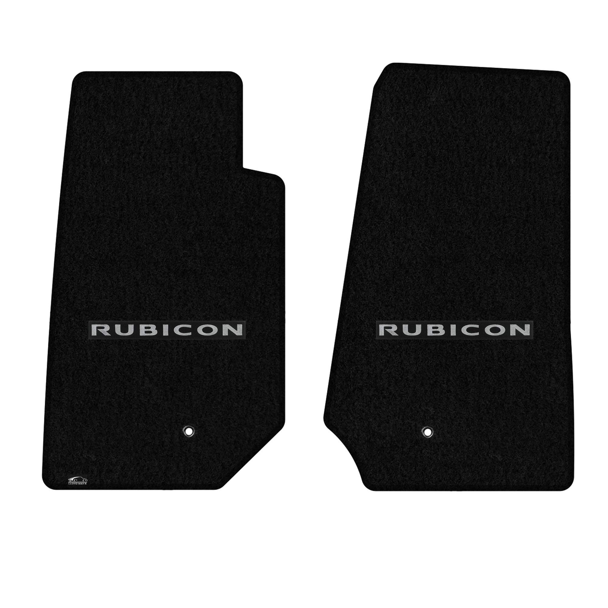Premium Custom-Fit Carpeted Floor Mats for Jeep Wrangler JK 2007-2013 - Black 2-Piece Set with Rubicon Logo | Luxury Car Floor Liners for Enhanced Comfort & Style | Perfect for Off-Road Adventures & Daily Commuting