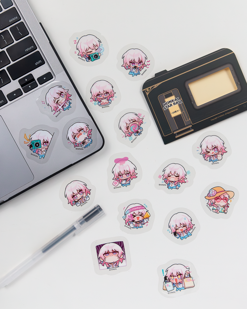 Honkai: Star Rail© Pom Pom Gallery Series Chibi Sticker Pack - Cute Anime Decals for Laptops, Phones & Notebooks | Perfect for Gaming Fans & Kawaii Collectors